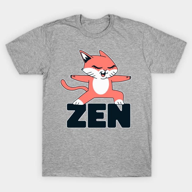Cat Zen T-Shirt by timegraf
